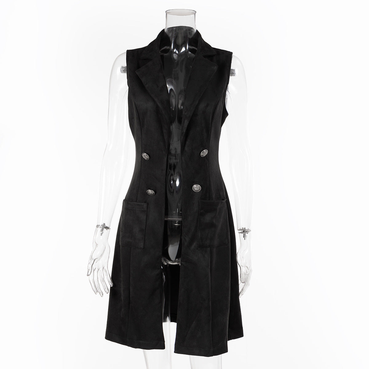 Fashionable Suede Slim-Fit Vest for Women - Retro Elegant Style - Florence Luxe