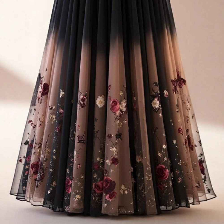 Flab Hiding Printed Skirt for Women - Gentle and Sweet Design