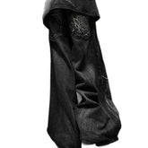 High Street Spider Embroidery Jeans - Trendy Denim with Unique Patch Design