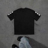 Personality Street Hip Hop Style Letter Pattern T-shirt Retro - Trendy Hip Hop Letter Pattern T-shirt