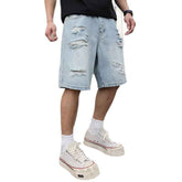 Ripped Denim Shorts Loose Casual Distressed