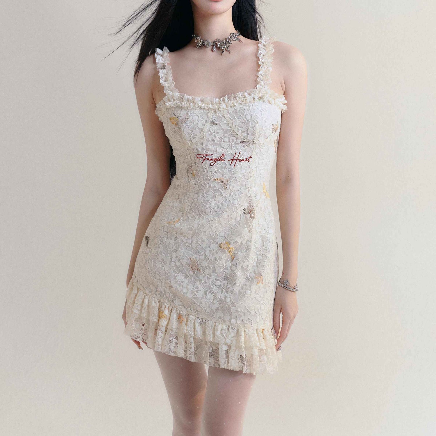 Luxury Slim Lace Embroidery Dress