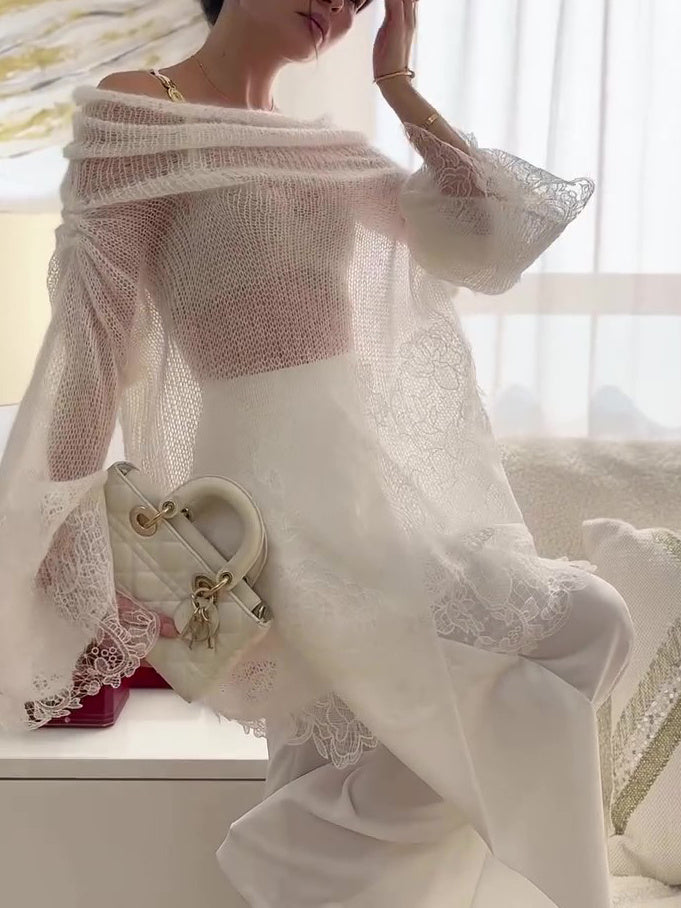 White Lace Off-Shoulder Top for Effortless Chic Style - Florence Luxe