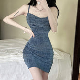 Strap Backless Skinny Sheath Elegant Dress for Women - Women&