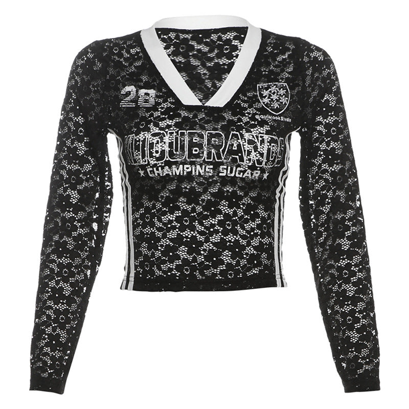 Solid Color Slim Fit Midriff-Baring Long Sleeve Top for Women - Florence Luxe