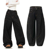 Retro Street Design Profile Machete Jeans - Stylish Retro Street Design Jeans for Trendsetters