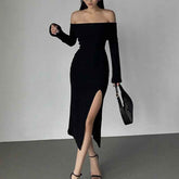 Slim-fit Tube Top Off-shoulder Dress Women