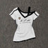 American Hot Girl V-neck T-shirt for Women - Summer Short-sleeved Style