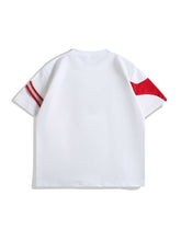 Double-Layer Padded Shoulder T-Shirt with Short Sleeves and Stitching Detail - Florence Luxe