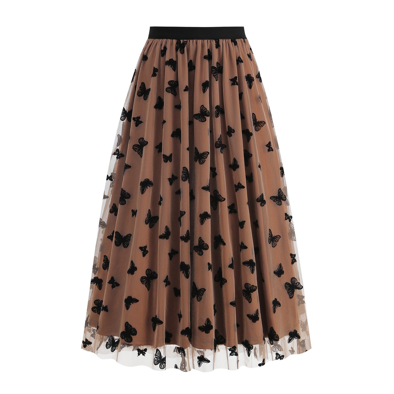 Fashion High Waist Mesh Skirt with Big Hem for Women - Florence Luxe