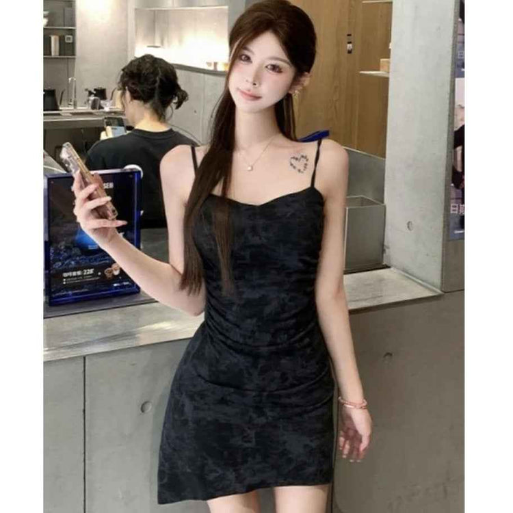 Elegant Rabbit Ear Collar Dress for Women - Thin Looking Fashion Waist-tight Strap Dress
