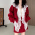 Red Baseball Jacket - Fashionable Temperament Leisure Style Sweater All-Matching Suit - Florence Luxe