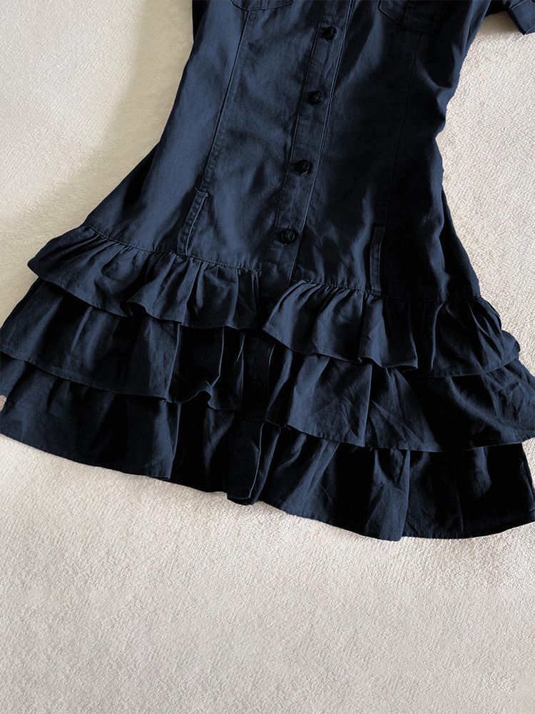 Navy Blue Cake Shirt Women&