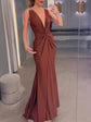 Elegant Deep V-Neck Evening Dress for Timeless Sophistication - Florence Luxe