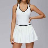 Fake Two-Piece Dress for Outdoor Sports Women - Anti-Exposure Design