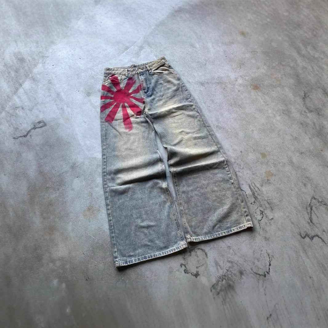 Mens Wide-Leg Denim Trousers for Modern Style and Comfort