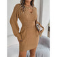 Womens Cut Out Sweater Dress - Long Sleeve Bodycon Mini Dress for Fall and Winter - Florence Luxe