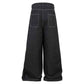 Multi-Pocket Workwear Jeans in Pleated Design with Primary Color Options