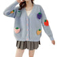 Handmade Embroidery Cardigan - High-End Korean Style Heavy Work Sweater