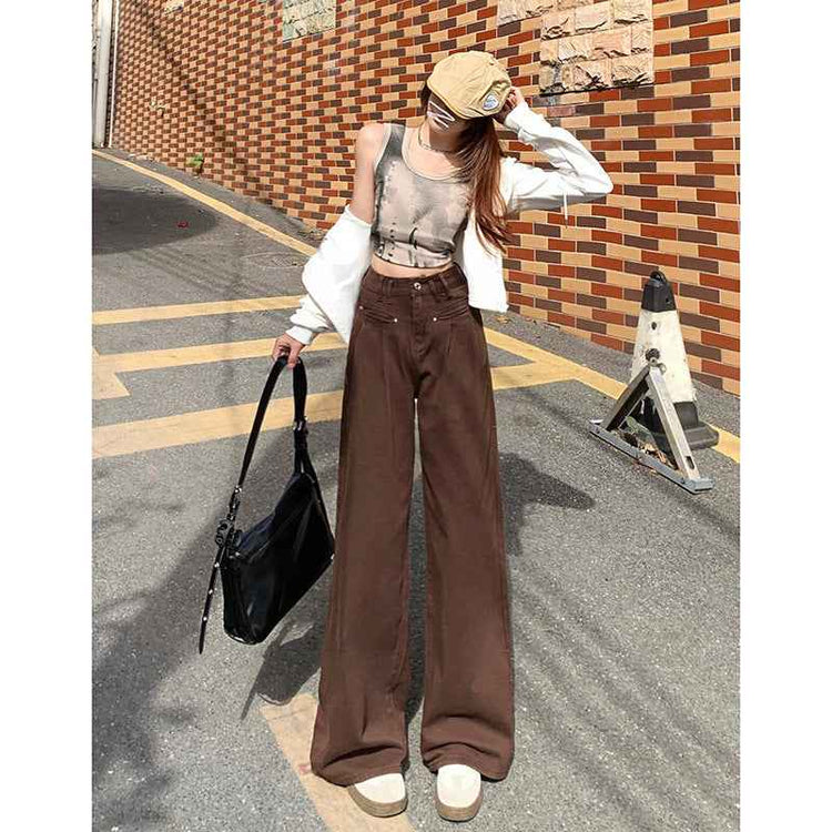 Autumn Wide Leg Jeans Women - Trendy and Comfortable Fit for Fall Fashion