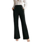 High Waist Flared Pants for Women - Air Slimming Draped Style