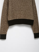 Loose Patchwork Knitting Coat For Women - Florence Luxe