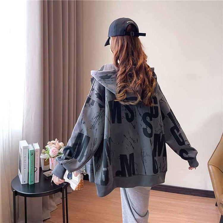 European American Letters Cardigan Coat for Women
