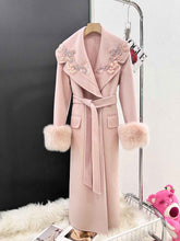Autumn and Winter Cashmere Wool Reversible Coat for Women - Long Style