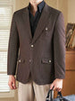 Anti-wrinkle Easy-to-care Suit with Washed Vintage Denim Wide-leg Pants Men