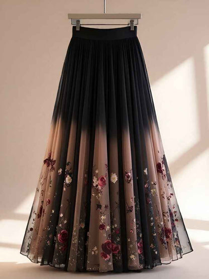 Flab Hiding Printed Skirt for Women - Gentle and Sweet Design