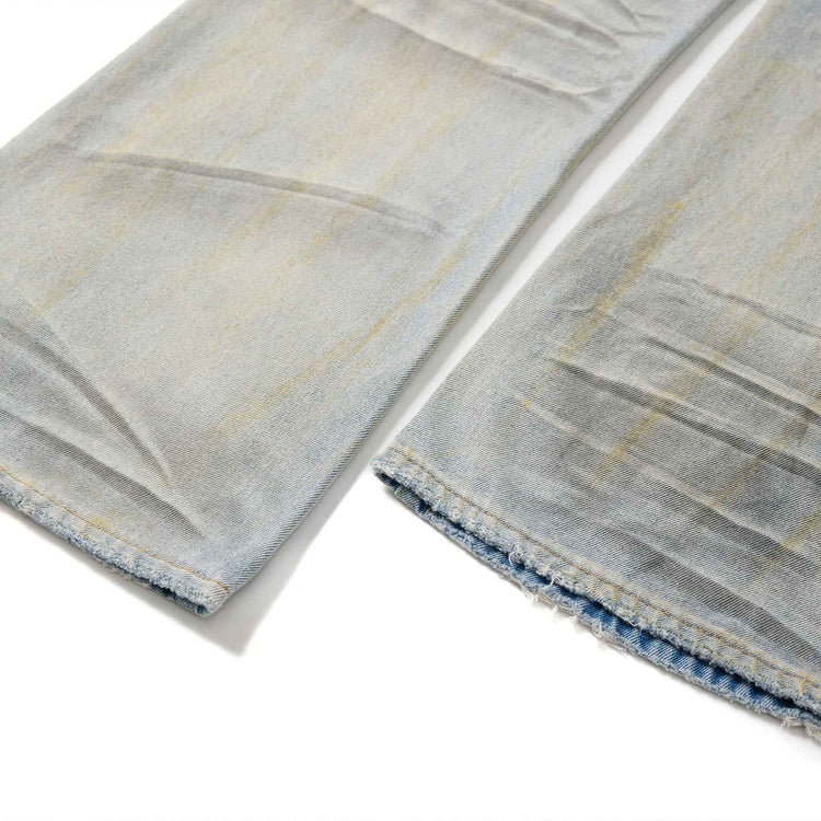 American Worn Jeans - Trendy Washed Old Lightning Crack Design