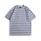 Color Striped Couple T-Shirt - Short Sleeve Round Neck Half Sleeve Tee