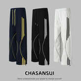Autumn And Winter Leisure Sweatpants Loose Wide Leg Straight.