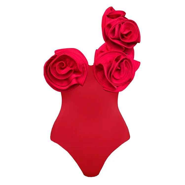 Solid Color Fashion Design Swimsuit For Women