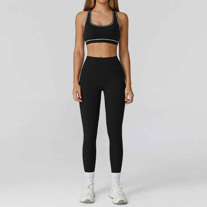 Zipper Slim Fit Yoga Suit - Three-Piece Health Sports Activewear
