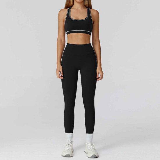 Zipper Slim Fit Yoga Suit - Three-Piece Health Sports Activewear