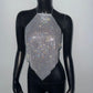 Metal Sequins Camisole - Full Diamond Halter Vest for Party Hot Girls - Florence Luxe