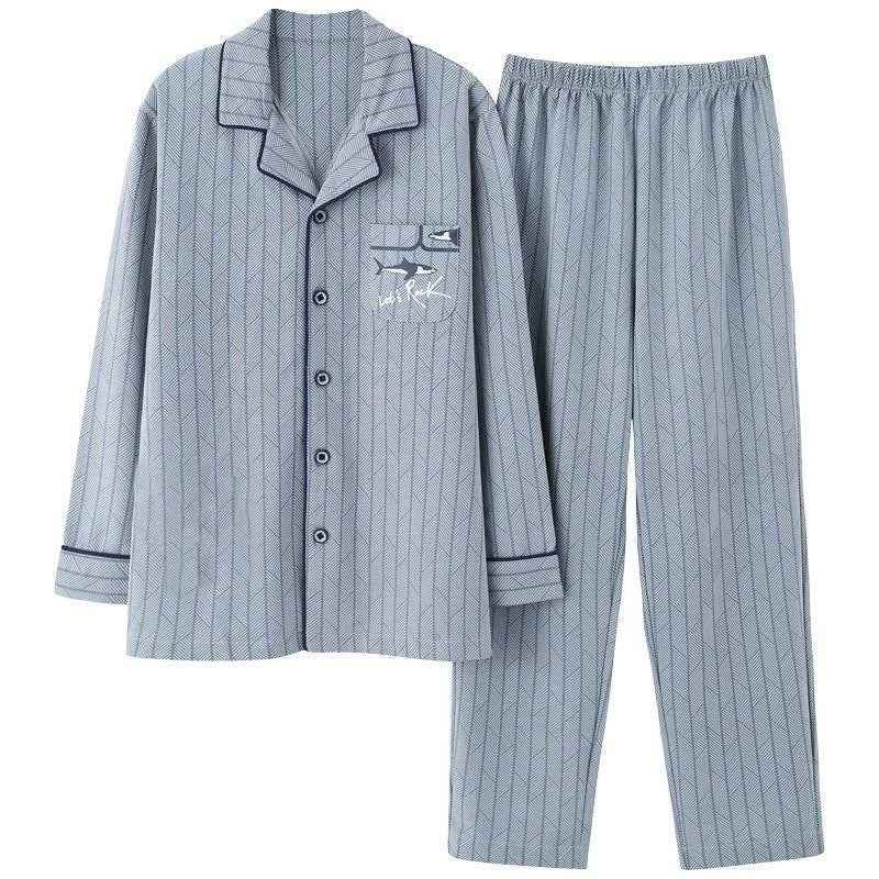 Full Cotton Thin Section Plus Size Plaid Outerwear for Comfortable Homewear