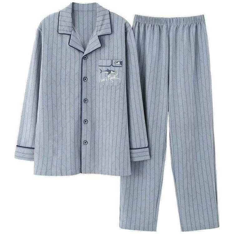 Full Cotton Thin Section Plus Size Plaid Outerwear for Comfortable Homewear