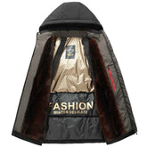 Business Casual Black And Gold Cotton-padded Coat Men&