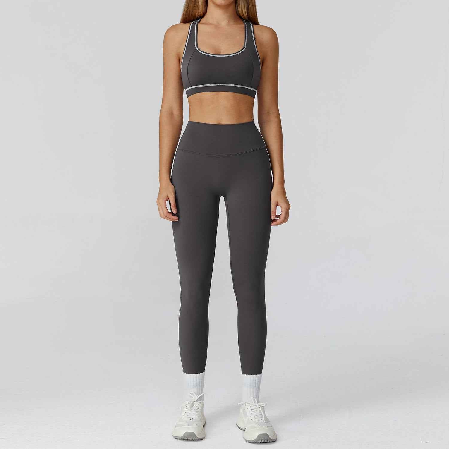 Zipper Slim Fit Yoga Suit - Three-Piece Health Sports Activewear