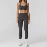 Zipper Slim Fit Yoga Suit - Three-Piece Health Sports Activewear