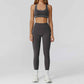 Zipper Slim Fit Yoga Suit - Three-Piece Health Sports Activewear