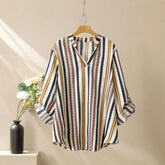 Striped V-neck Suit for Women - Stylish & Chic Design - Florence Luxe