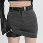 High Waist Petite A-Line Skirt - Hot Girl Split One Step Sheath Style - Florence Luxe