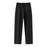 Loose Straight Black Casual Trousers Men