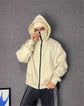 Double-layer Masked Hooded Loose Zip Men&