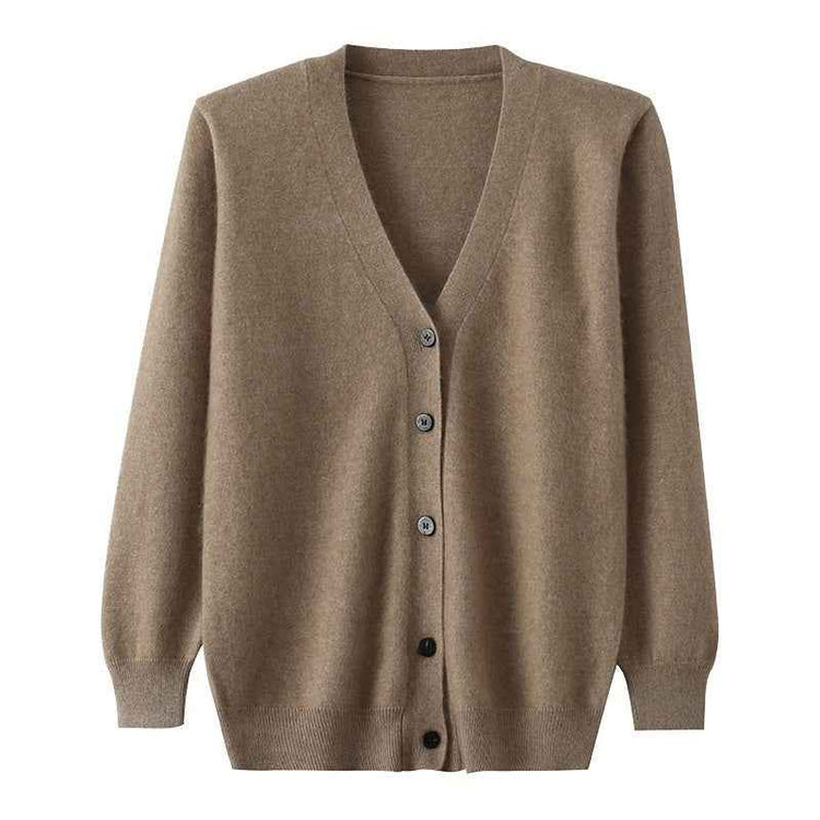 Mink Wool V-neck Sweater for Men - Thickened Loose Cardigan