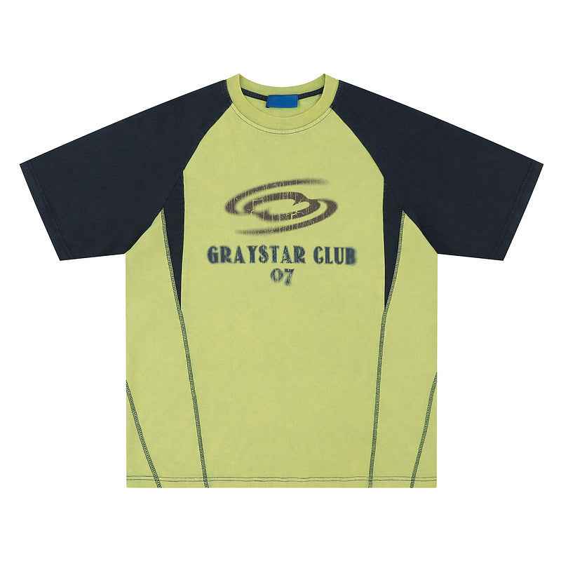 Hip Hop Letter Print T-shirt with Raglan Sleeves for Men