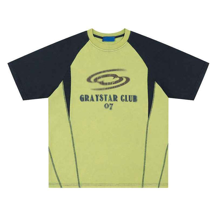 Hip Hop Letter Print T-shirt with Raglan Sleeves for Men